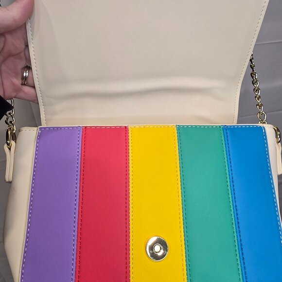 Loungefly Pixar Inside Out Crossbody Satchel Purse Rainbow - Picture 3 of 12